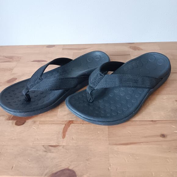 Vionic 44 Wave‎ Black Toe Post Sandals Women’s US Size 8 - Picture 6 of 10